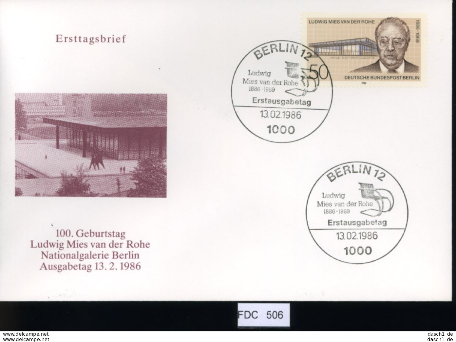 Berlin, FDC, 6 Lose U.a. 1986, Mi.-Nr. 753 - Otros & Sin Clasificación