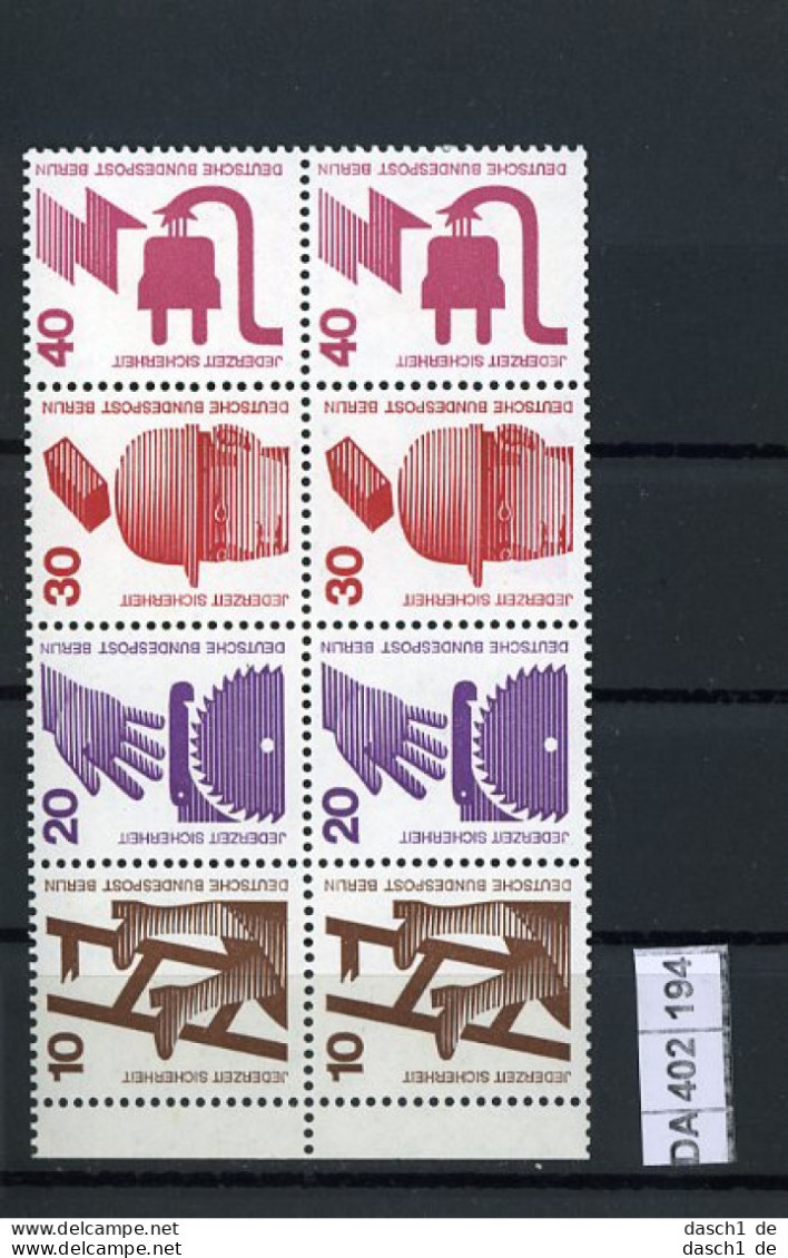 Berlin, Xx, O, 5 Lose U.a. 1972, 435 - 438, Ecke Unten Rechts, Mit Formnummer - Used Stamps