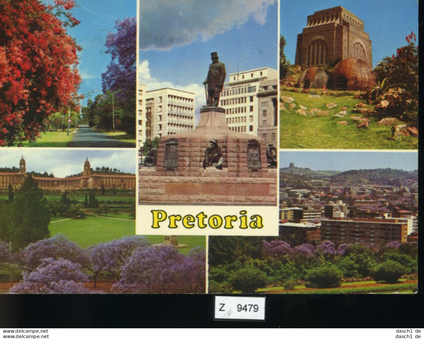 6 AK, Südafrika U.a., Gelaufen Mit Gebrauchsspuren, Pretoria - 5 - 99 Cartoline