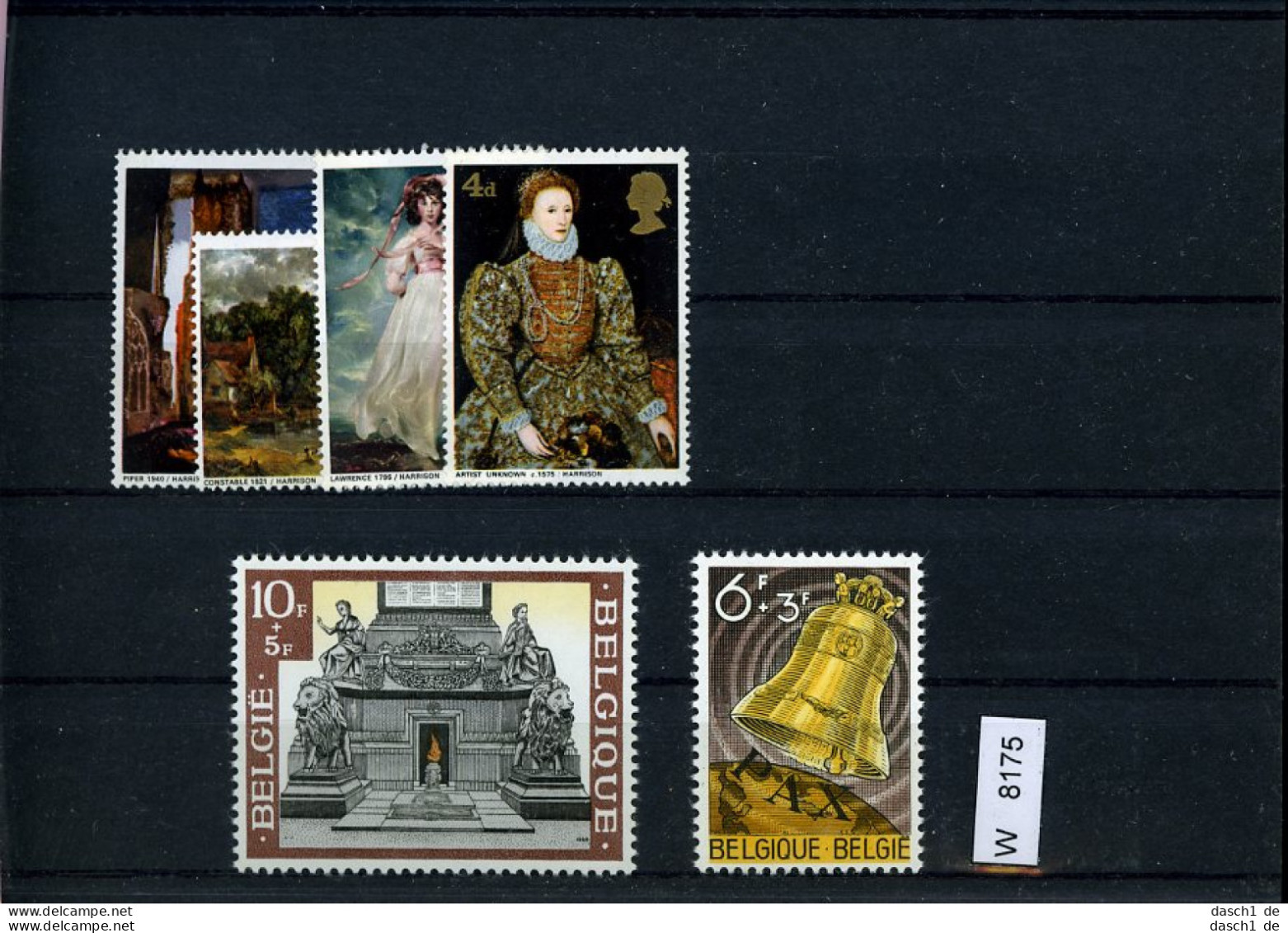 Belgien, Xx, 5 Lose U.a., Auf A6-Karte 1401-04 4x - Collections