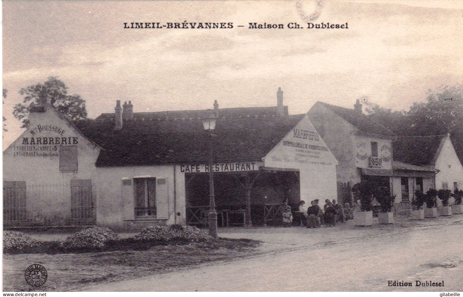 94 - Val De Marne - LIMEIL BREVANNES - Avenue De La Gare - Café Restaurant Marbrerie - Maison Dublesel - Limeil Brevannes