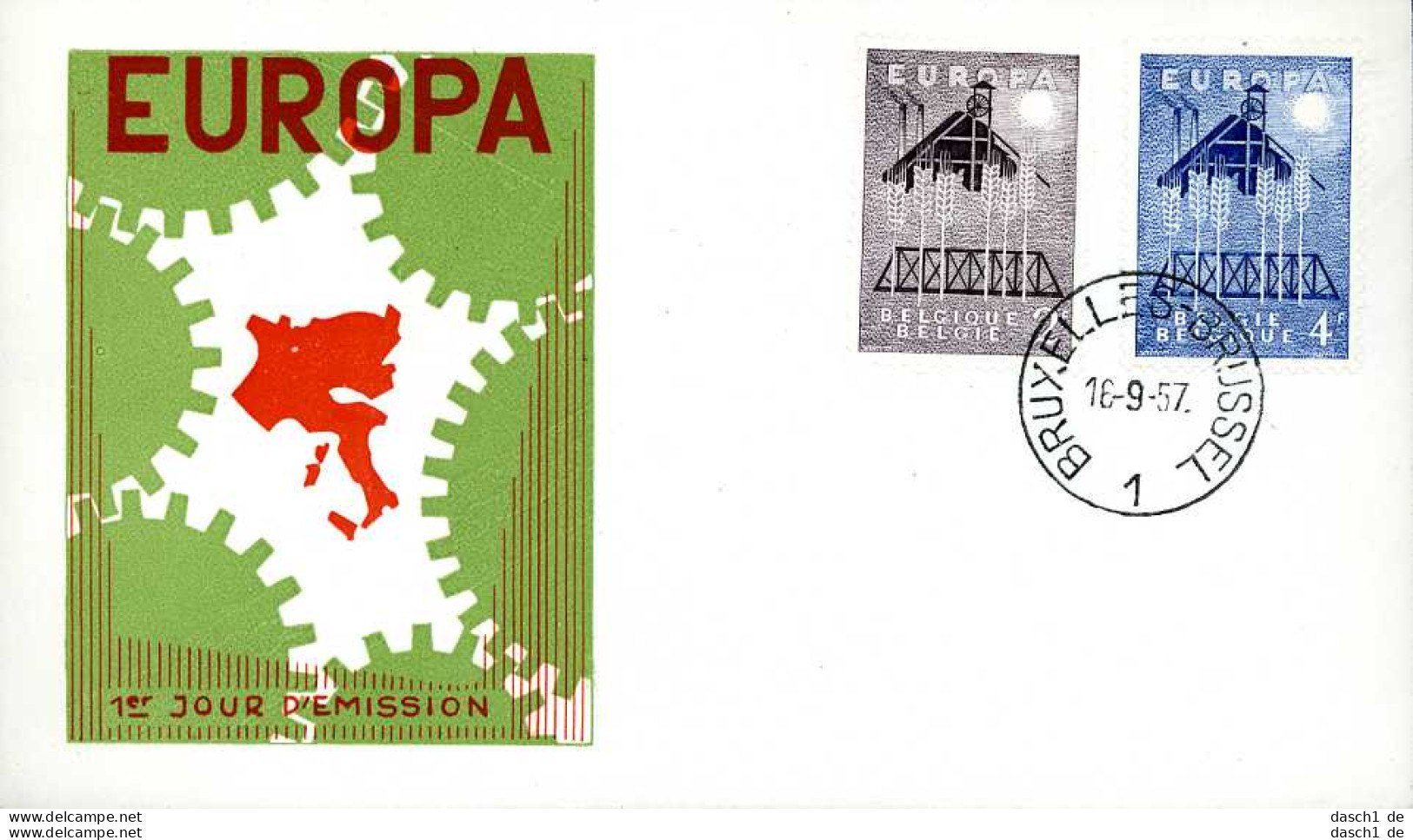 Europa, CEPT, 1957, FDC, 7 Belege - 1957