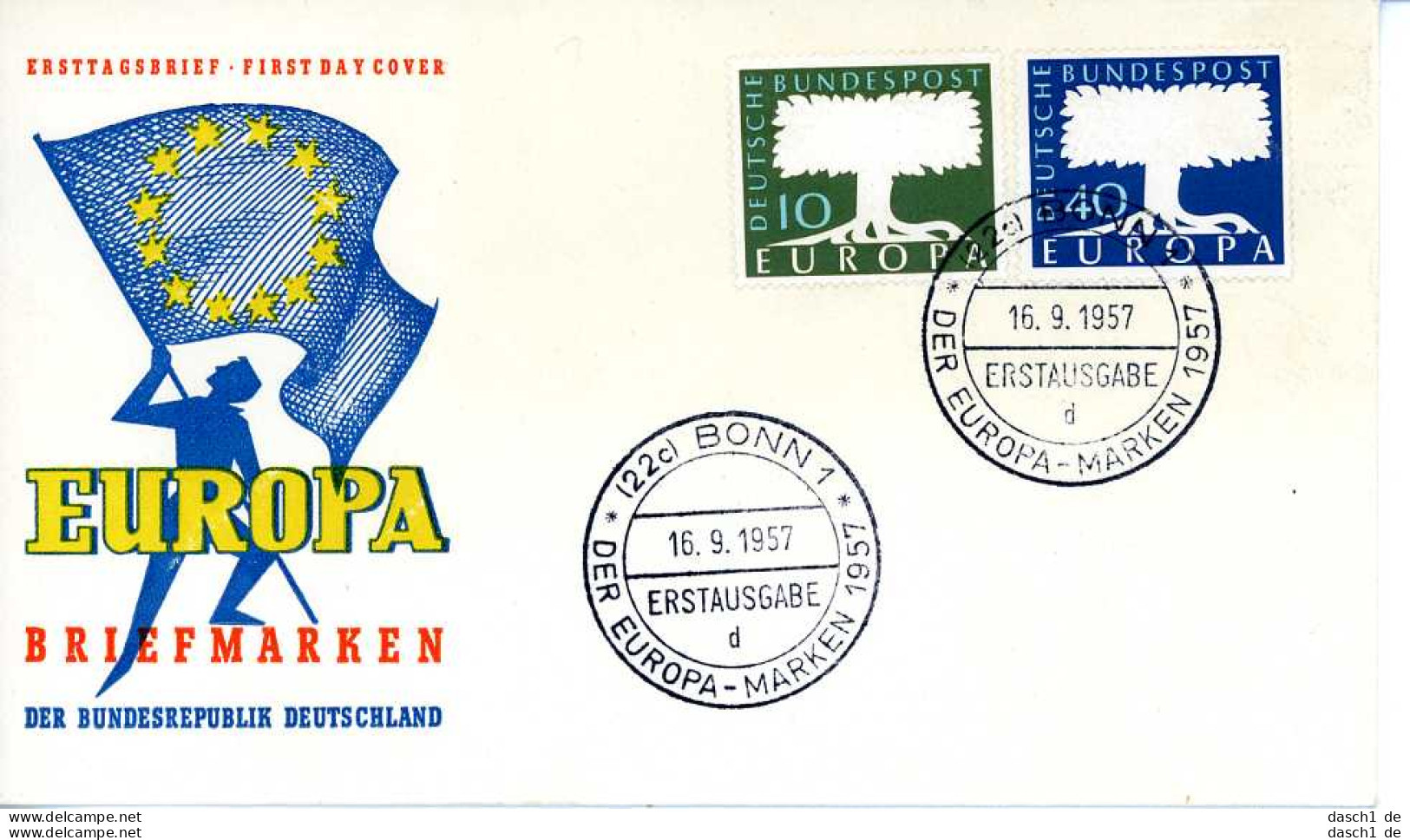 Europa, CEPT, 1957, FDC, 7 Belege - 1957