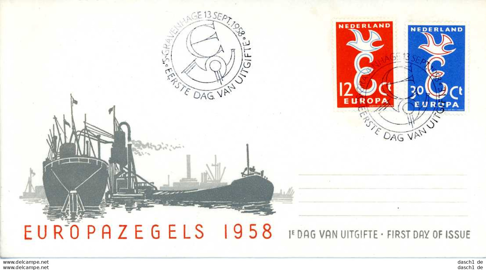 Europa, CEPT, 1958, FDC Und Sonderbelege, 9 Briefe - 1958