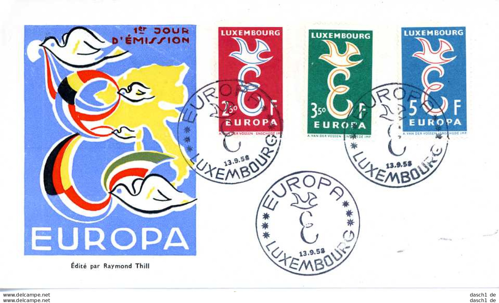 Europa, CEPT, 1958, FDC Und Sonderbelege, 9 Briefe - 1958
