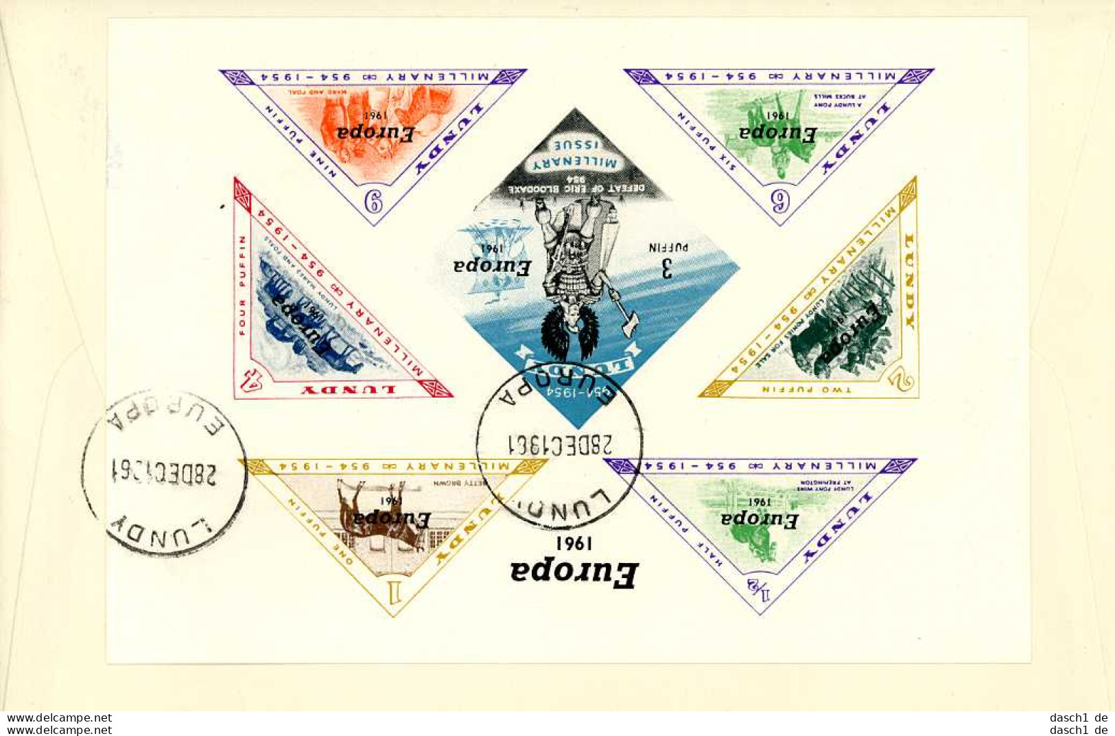 Europa, CEPT, 1961, FDC und Sonderbelege, Grossbritannien, 6 Belege