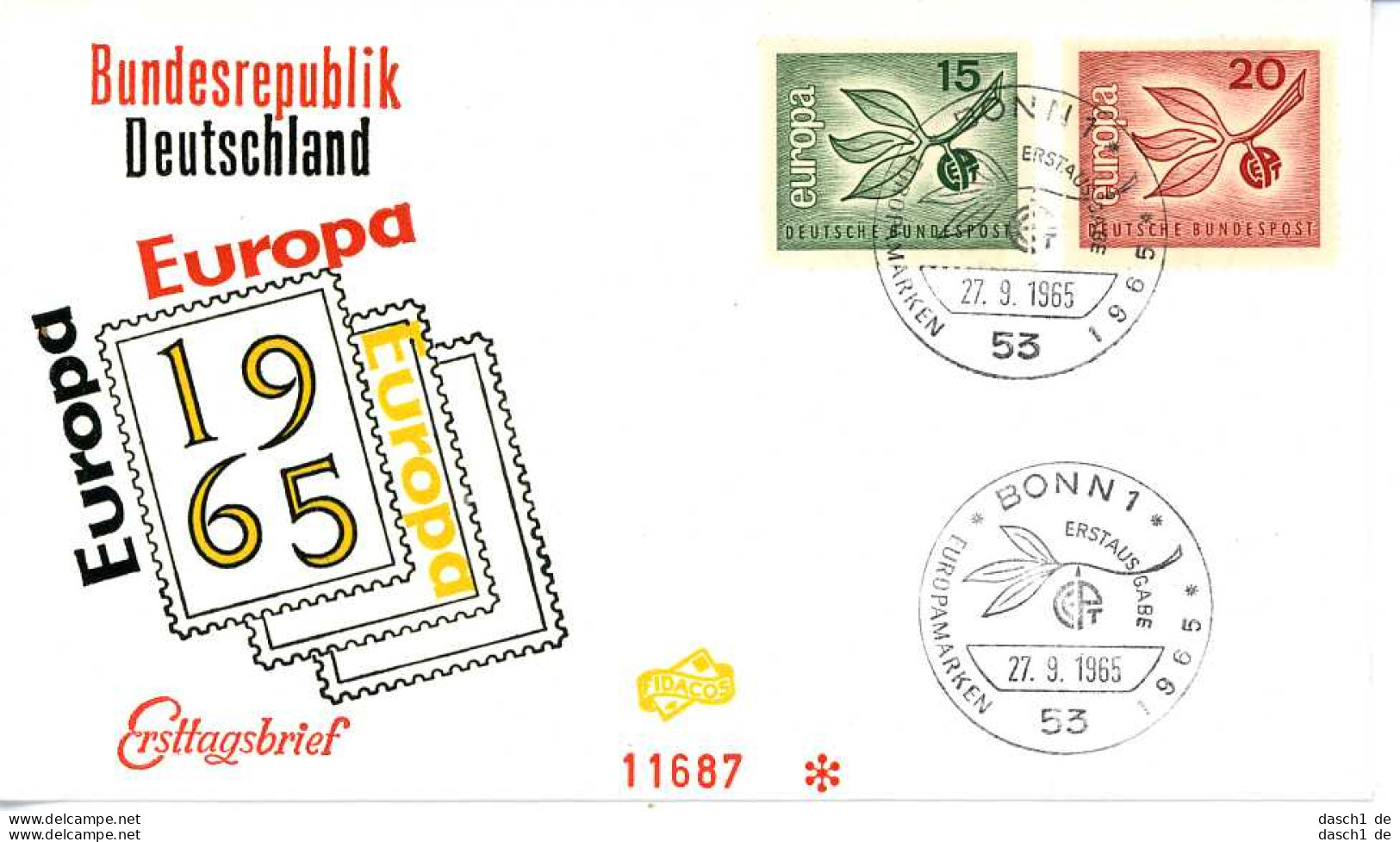 Europa, CEPT, 1965, FDC und Sonderbelege,  24 Belege