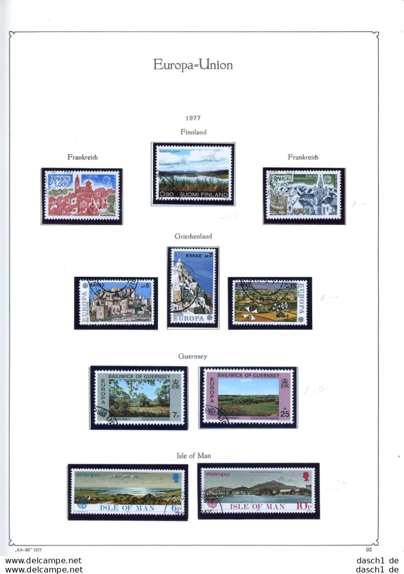 Europa, CEPT, O, 1977, Das Los Umfaßt Nur Die Dargestellten Ausgaben Die In Diesem Los Angeboten Werden, Nahezu Komplett - 1977