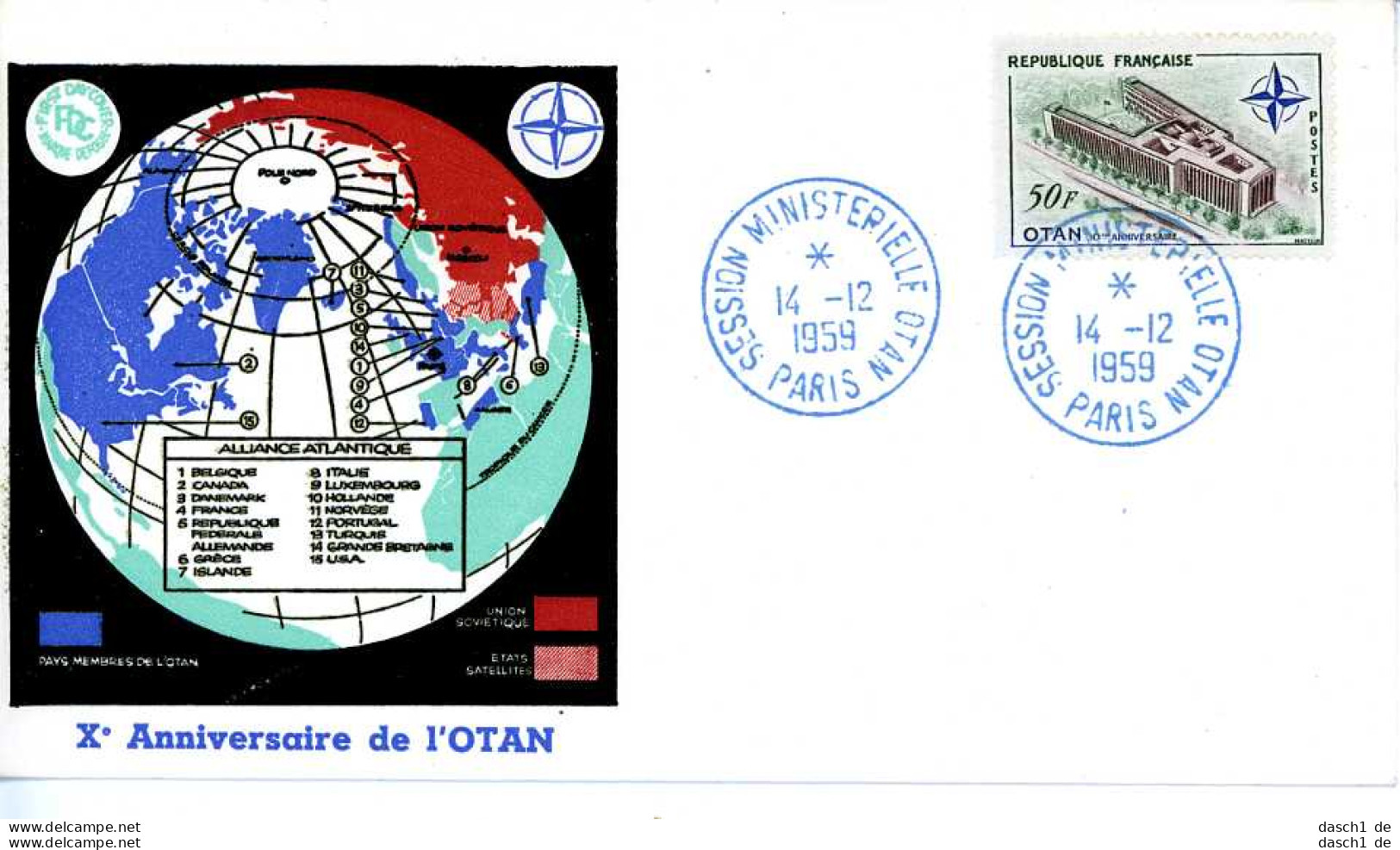 Europa, CEPT, 1959, FDC Und Sonderbelege, 14 Briefe - 1959