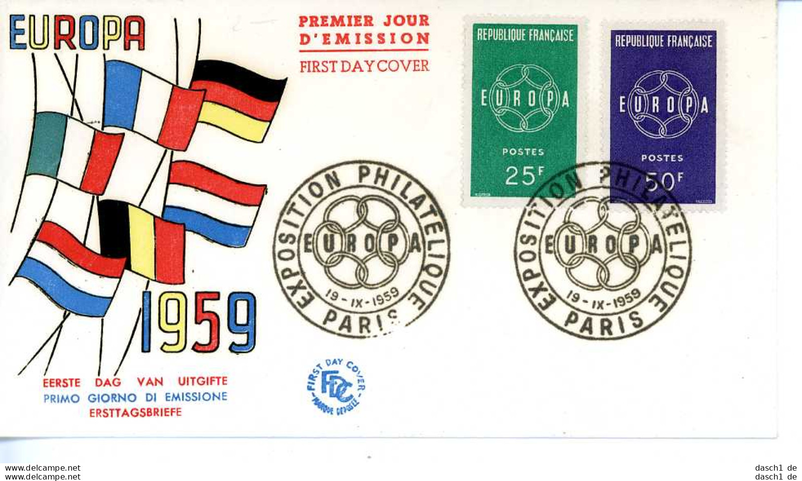 Europa, CEPT, 1959, FDC und Sonderbelege, 14 Briefe