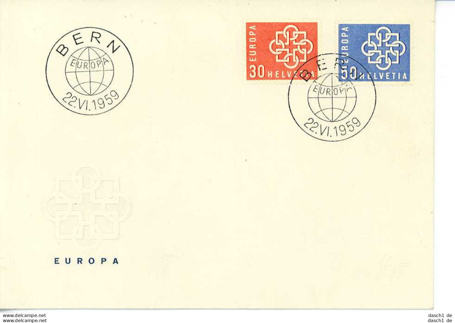 Europa, CEPT, 1959, FDC und Sonderbelege, 14 Briefe