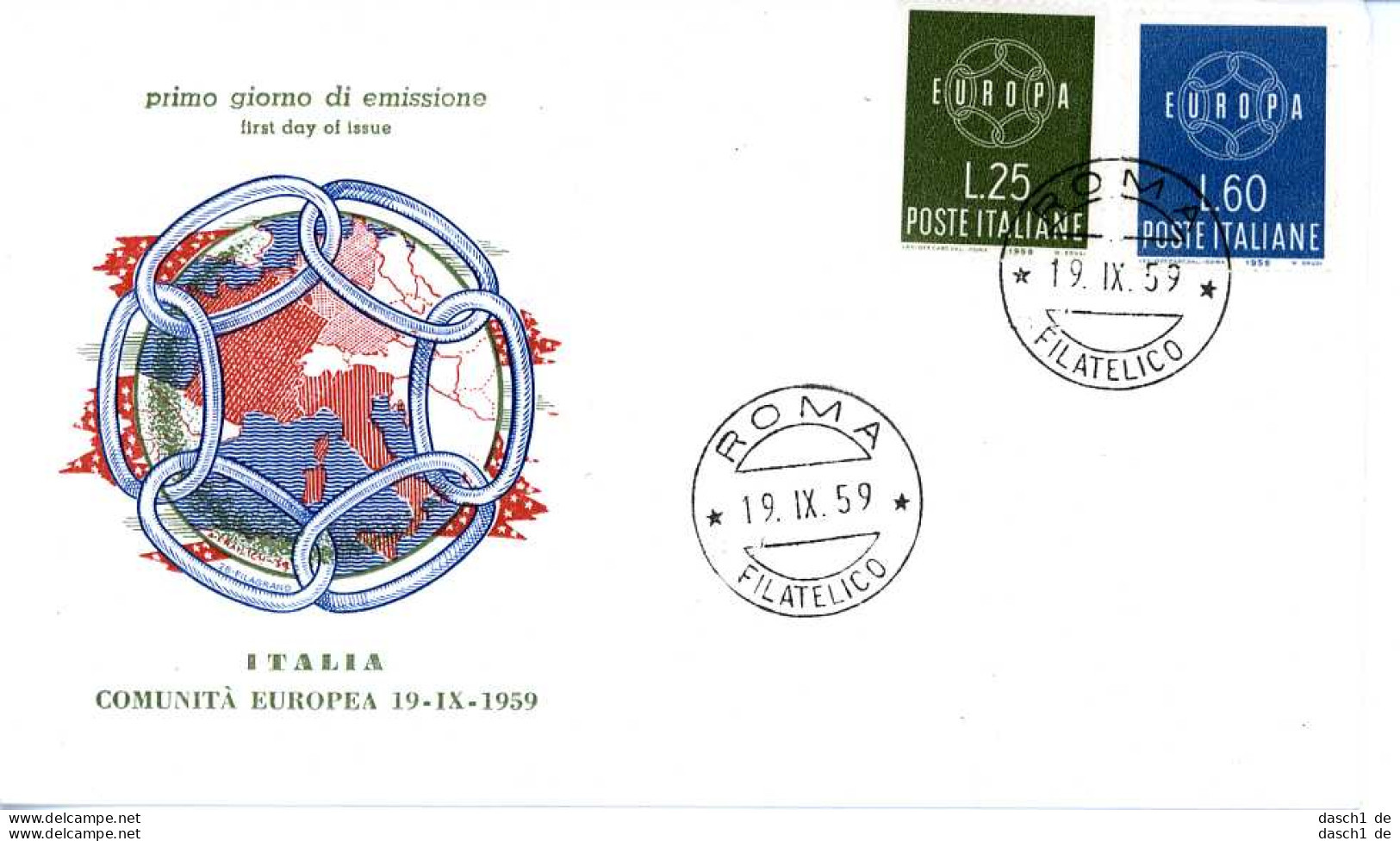 Europa, CEPT, 1959, FDC und Sonderbelege, 14 Briefe