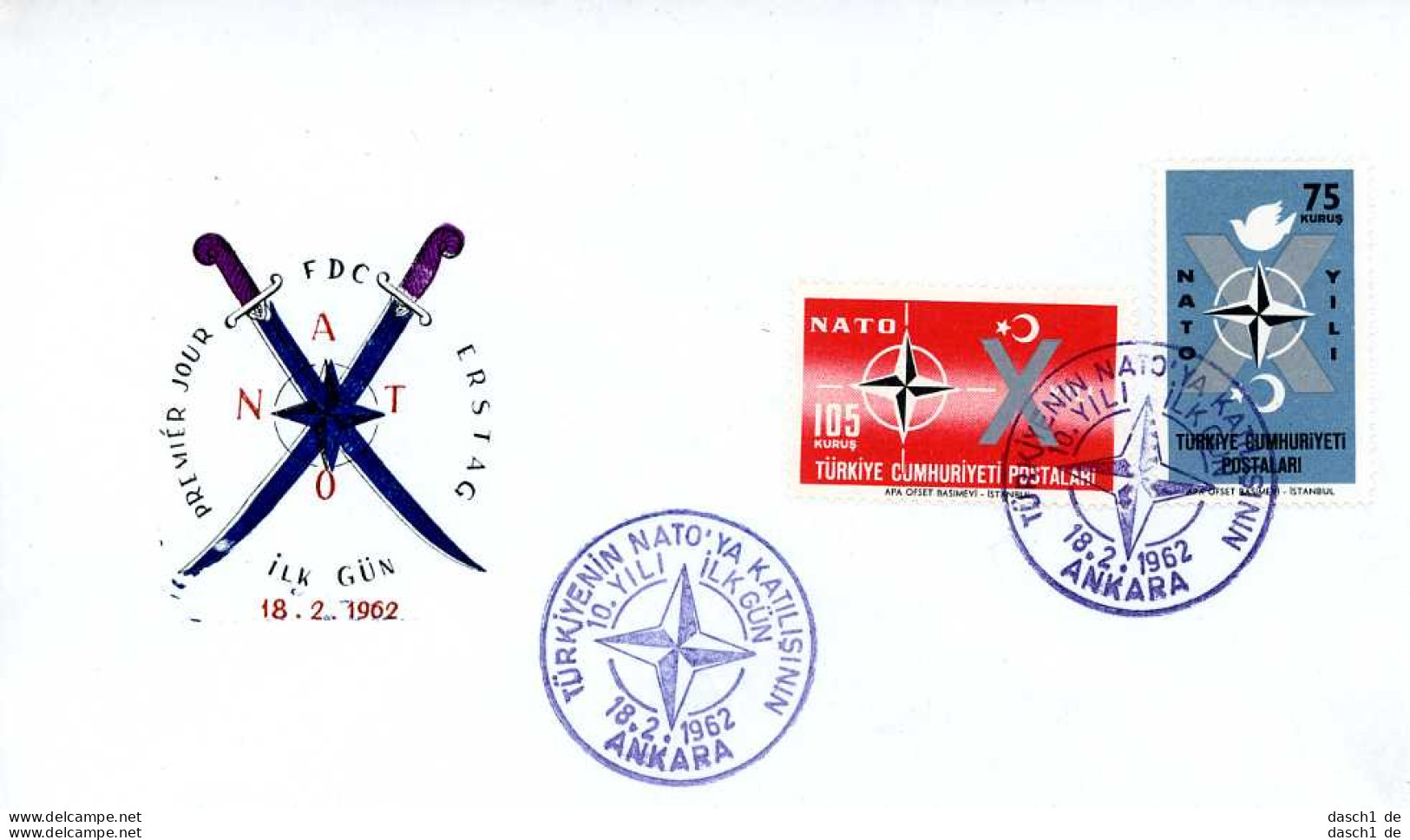 Europa, CEPT, 1962, FDC Und Sonderbelege,  21 Belege - 1962