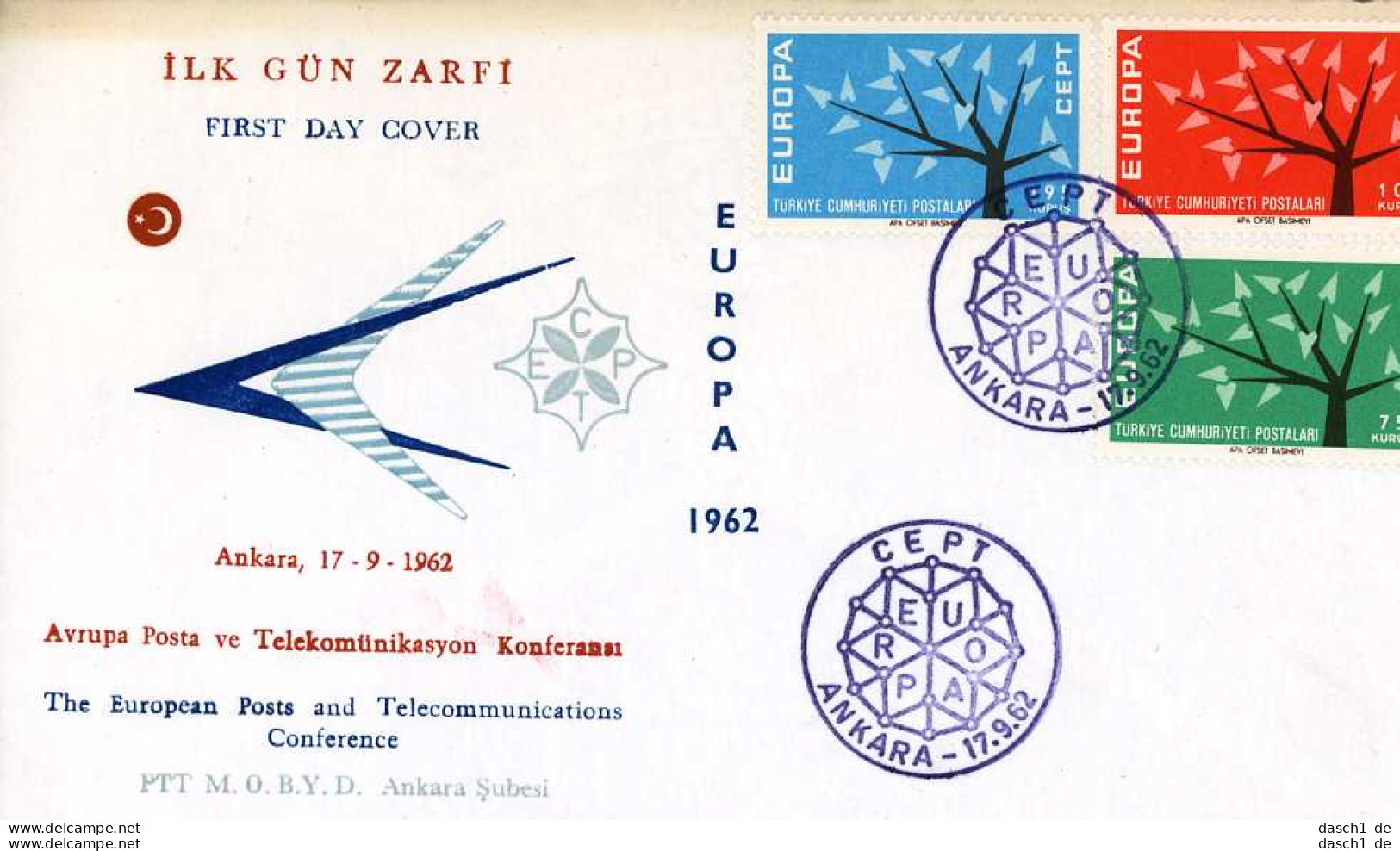 Europa, CEPT, 1962, FDC Und Sonderbelege,  21 Belege - 1962