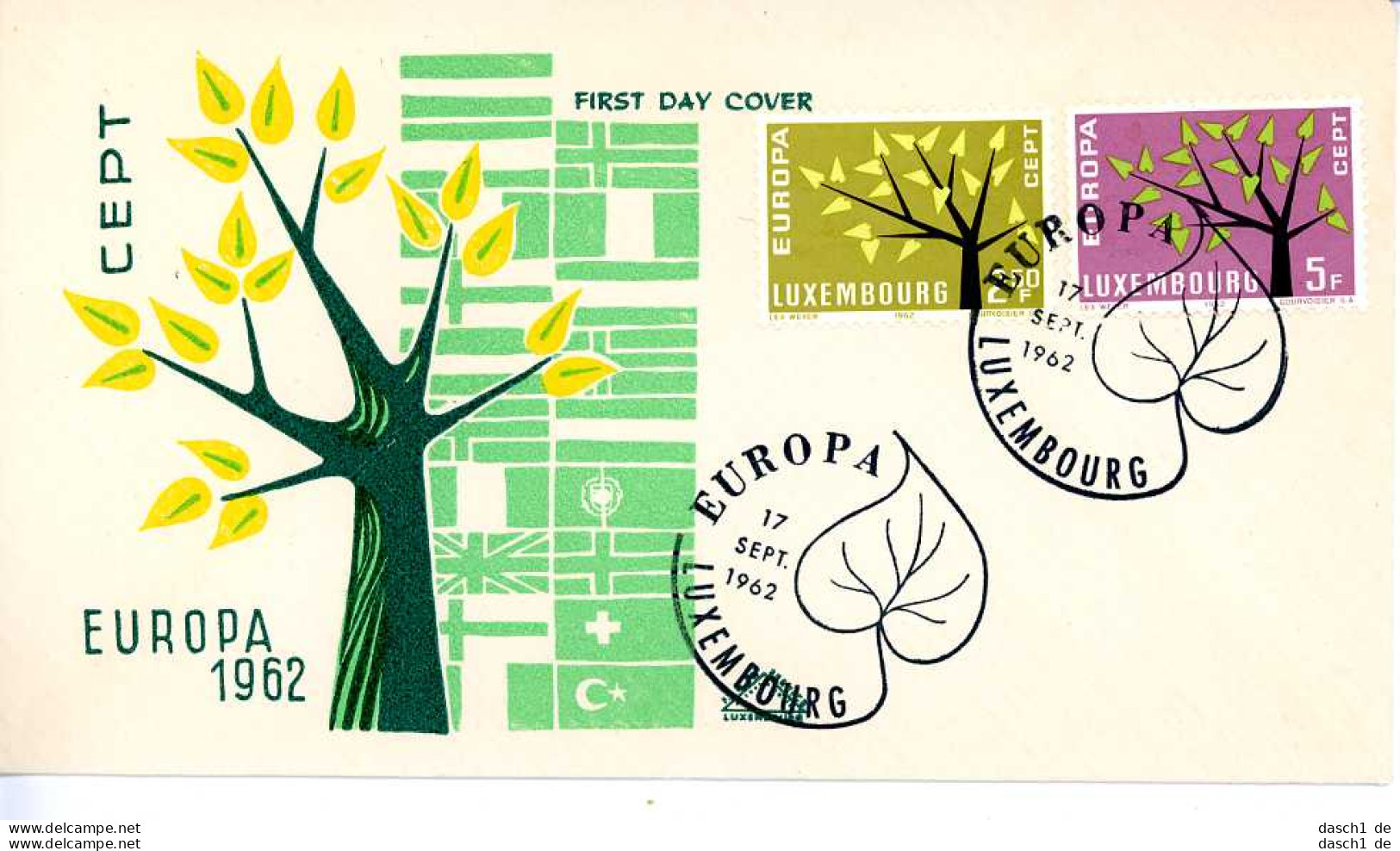 Europa, CEPT, 1962, FDC und Sonderbelege,  21 Belege