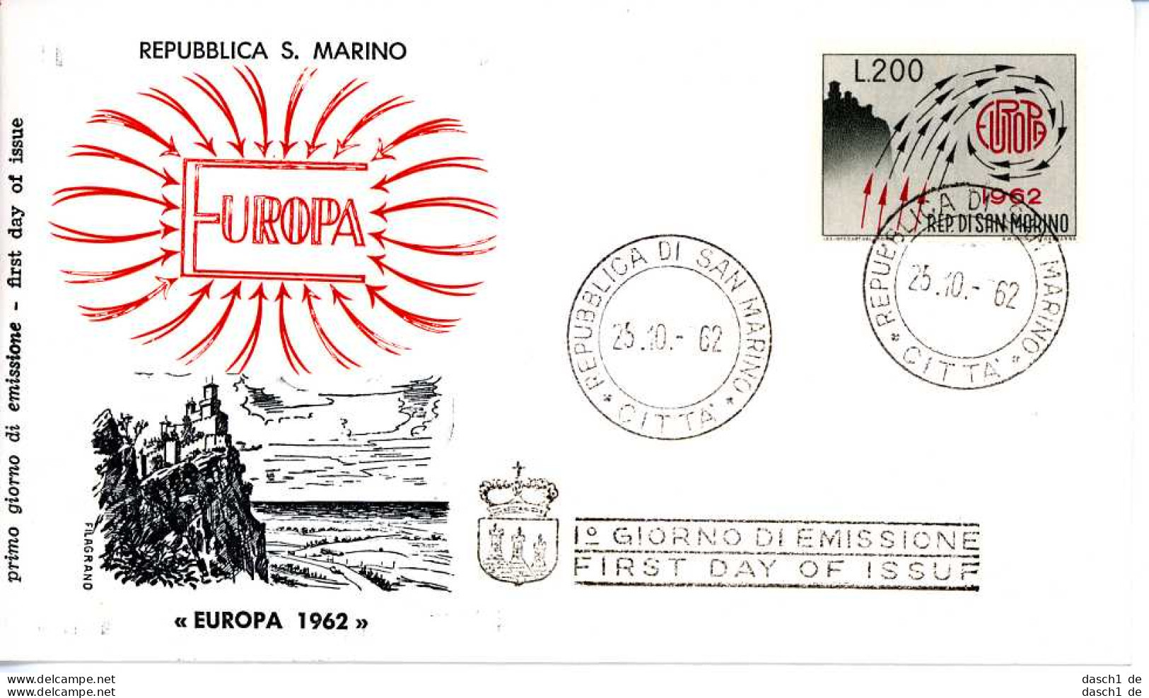 Europa, CEPT, 1962, FDC und Sonderbelege,  21 Belege