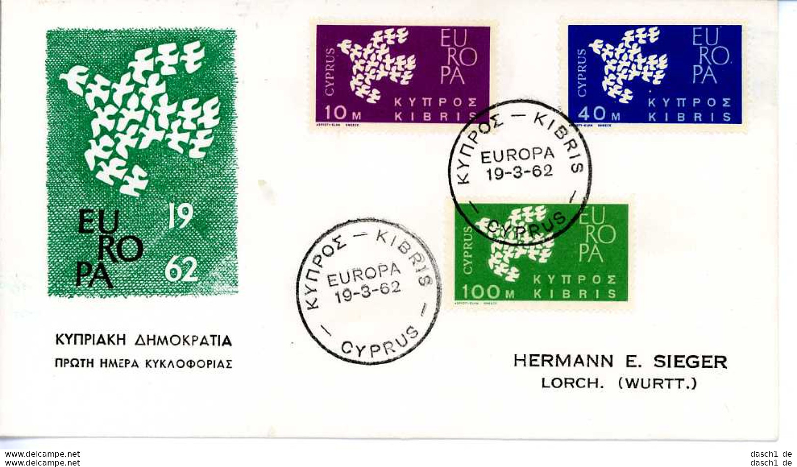 Europa, CEPT, 1962, FDC und Sonderbelege,  21 Belege