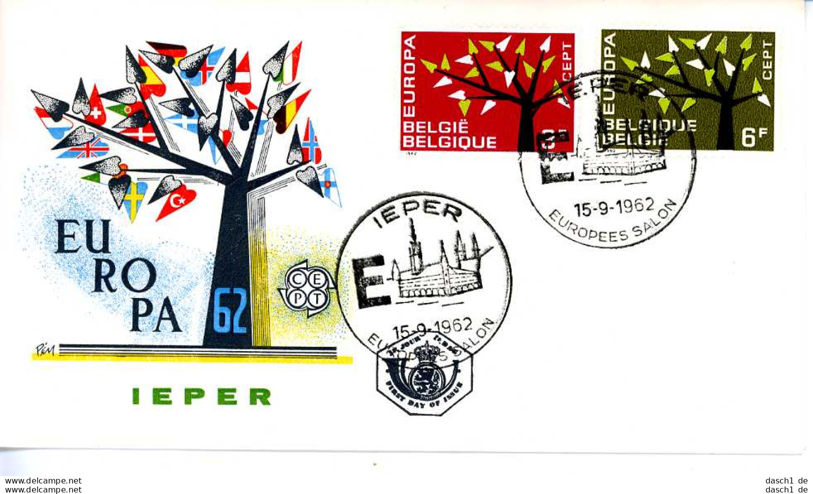 Europa, CEPT, 1962, FDC und Sonderbelege,  21 Belege