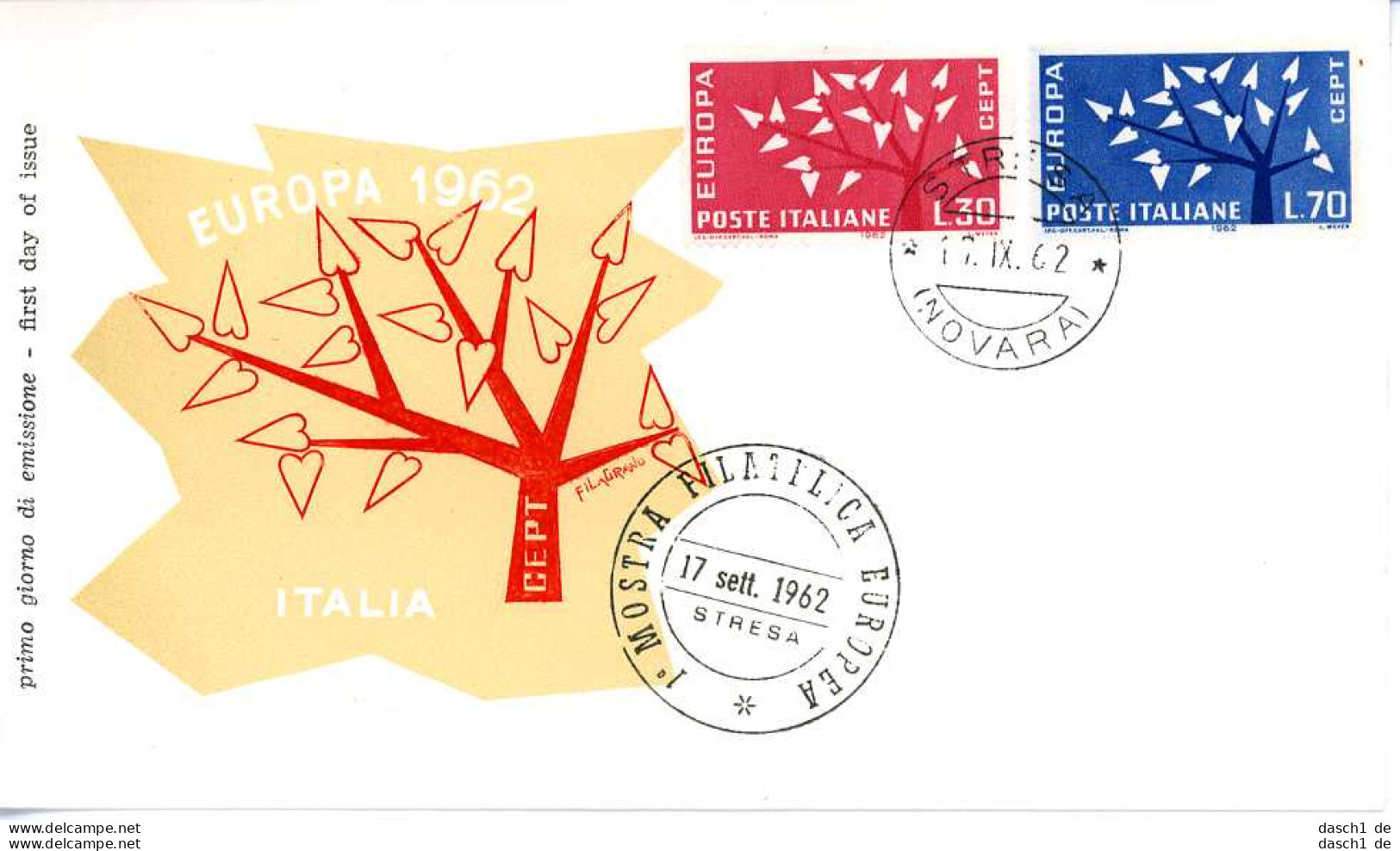 Europa, CEPT, 1962, FDC und Sonderbelege,  21 Belege