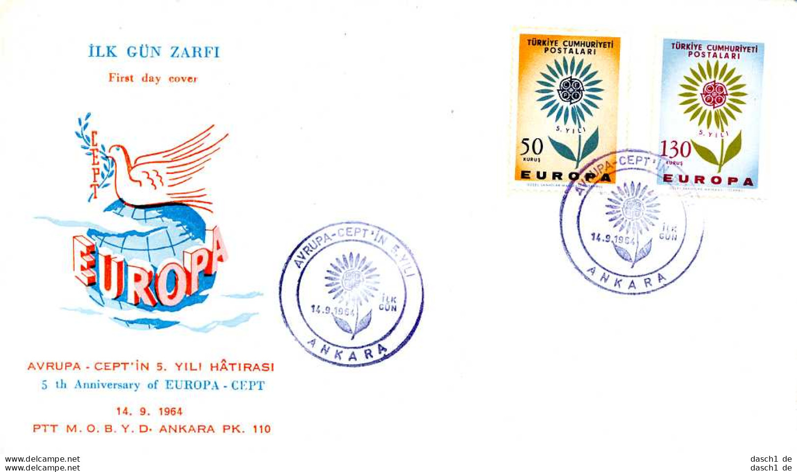 Europa, CEPT, 1964, FDC und Sonderbelege,  23 Belege