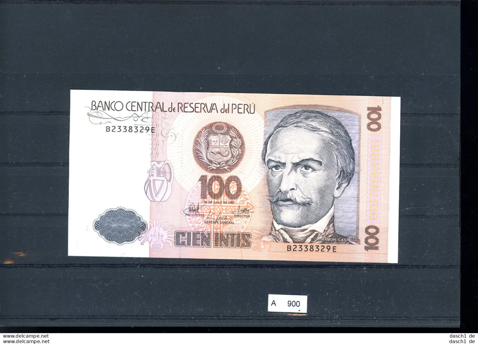 Banknote, Peru, 100 CIEN INTIS - Perù