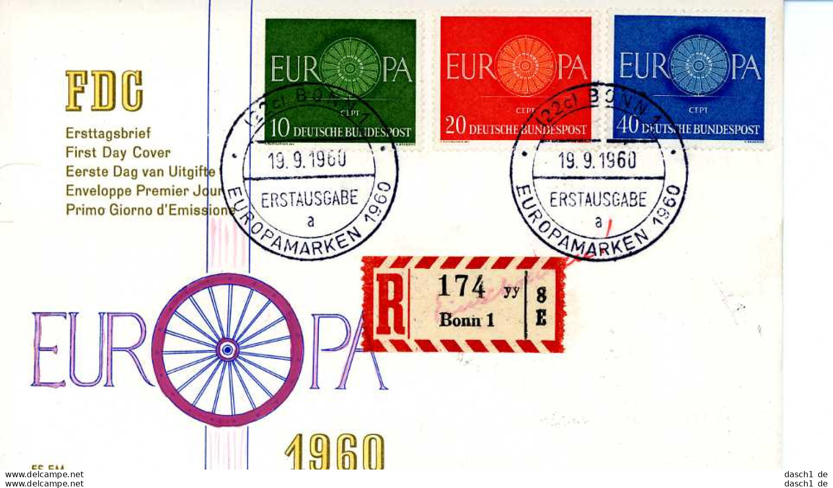 Europa, CEPT, 1960, FDC Und Sonderbelege, 21 Briefe - 1960