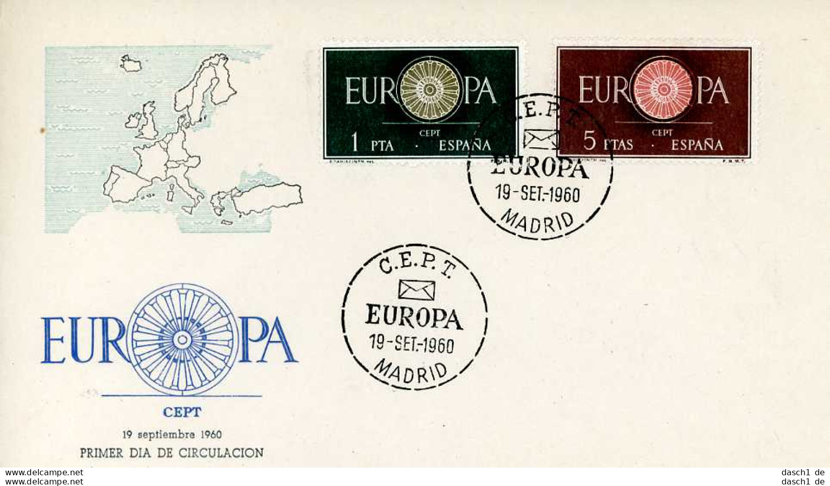 Europa, CEPT, 1960, FDC und Sonderbelege, 21 Briefe