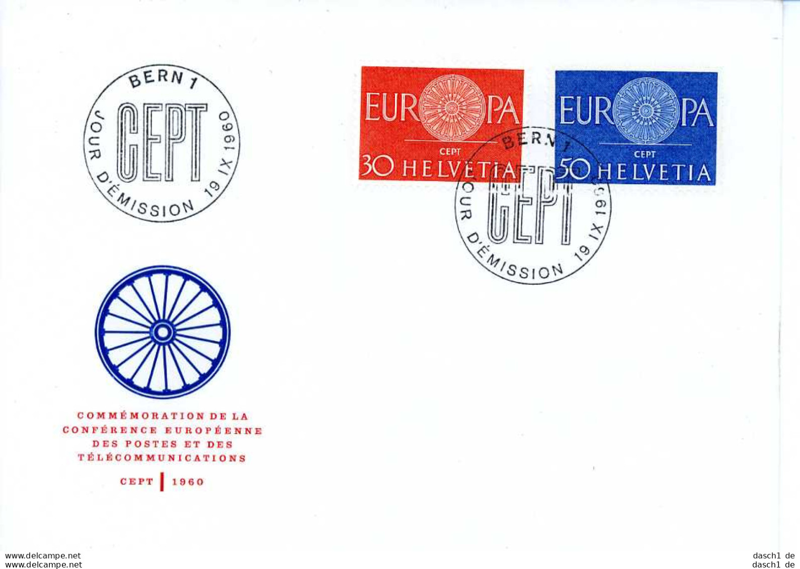 Europa, CEPT, 1960, FDC und Sonderbelege, 21 Briefe