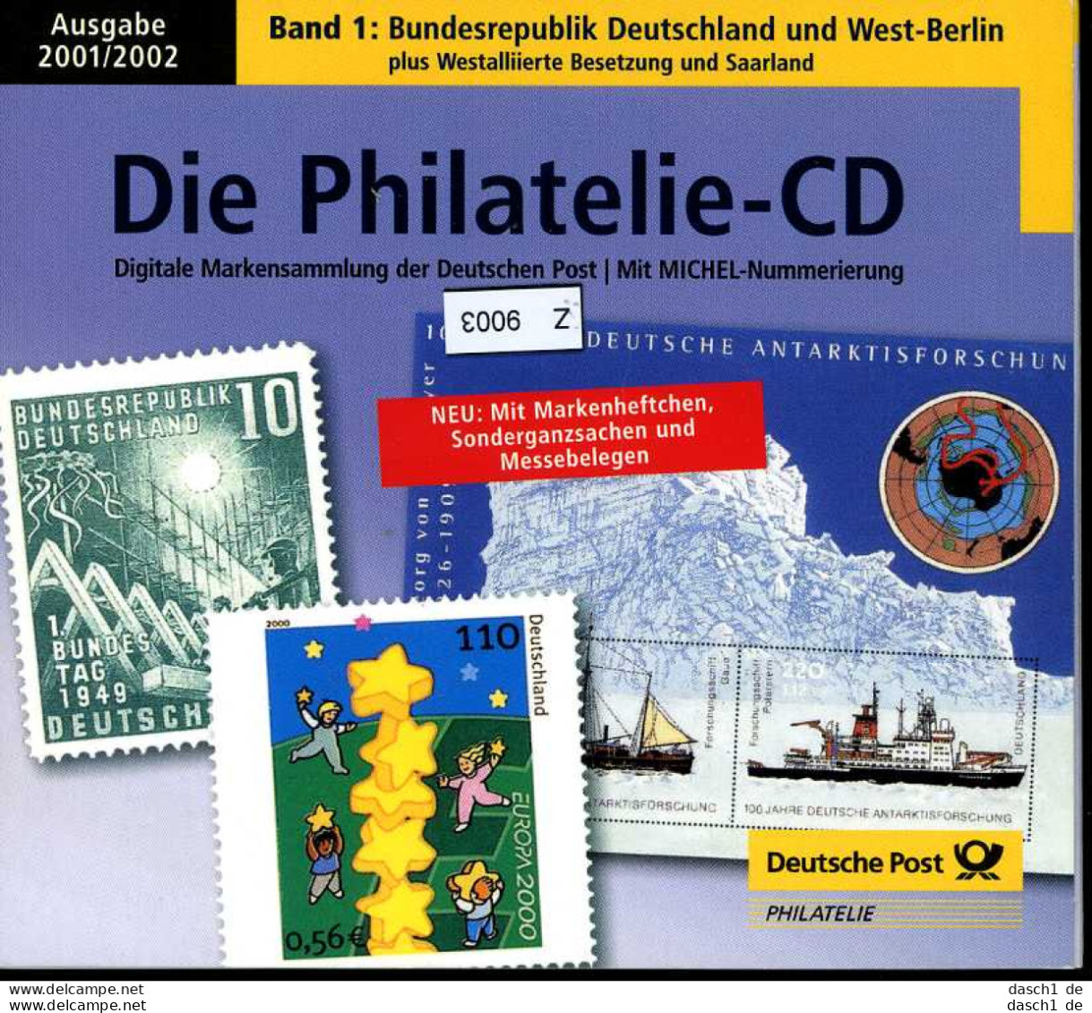 Bundesrepublik, - Berlin, 3 Lose U.a. Die Philatelie - CD 2001/2002, Band 1, BRD West-Berlin - German