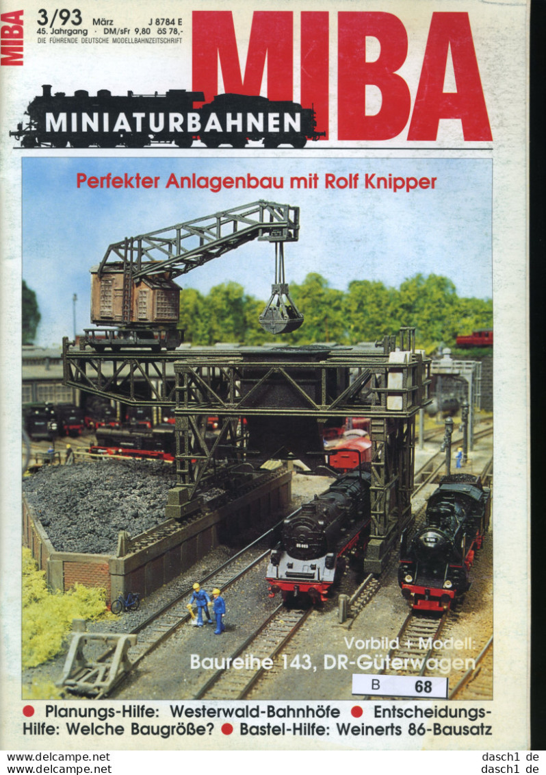 MIBA Miniaturbahnen Ausgabe 03-1993- B-068 - Deutsch