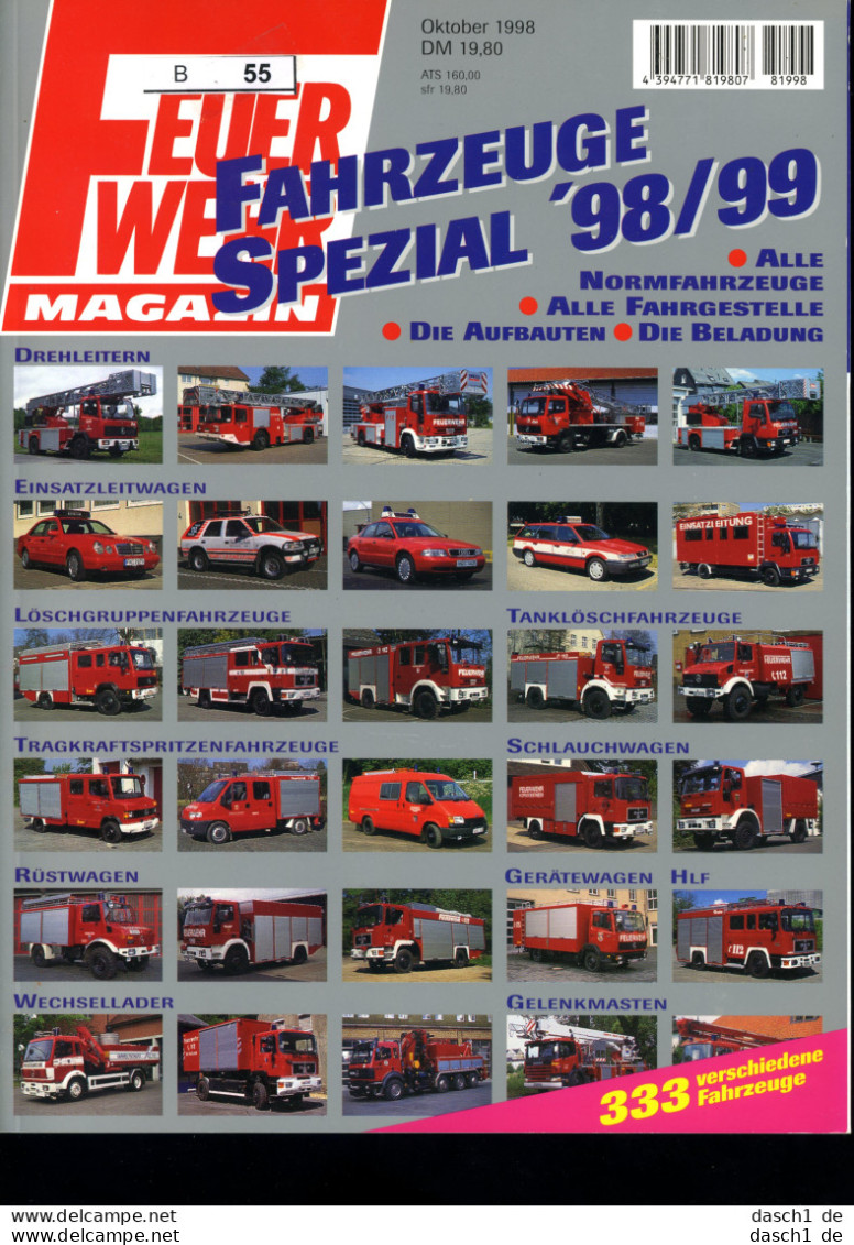 Feuerwehrmagazin 10.1998 Spezial 98/99, B-055 - Autres & Non Classés