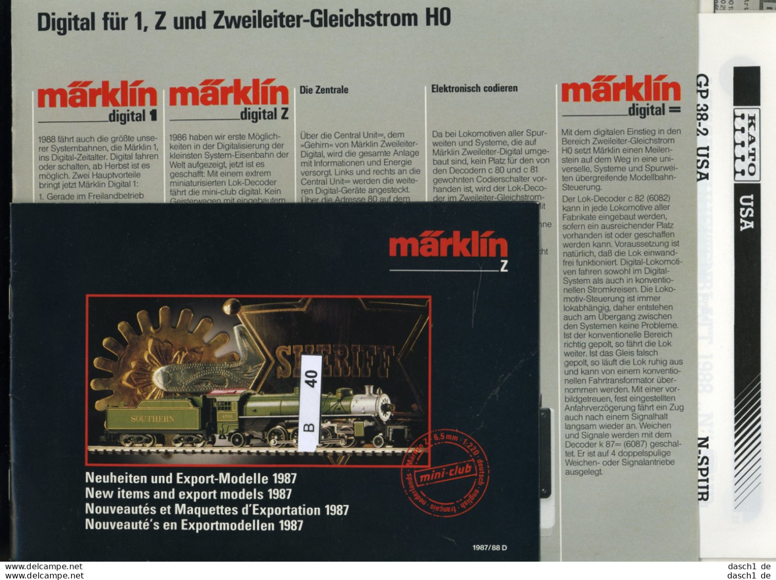 Märklin Und Andere, Diverse Prospekte Aus Der Zeit Um 1985/90, Geringe Gebrauchsspuren - Tedesco