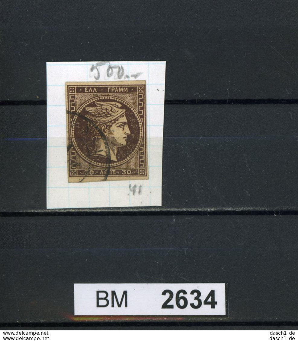 BM2634, Griechenland, Hermes Groß, O, Yvert 41, Karamitsos 41b - Used Stamps