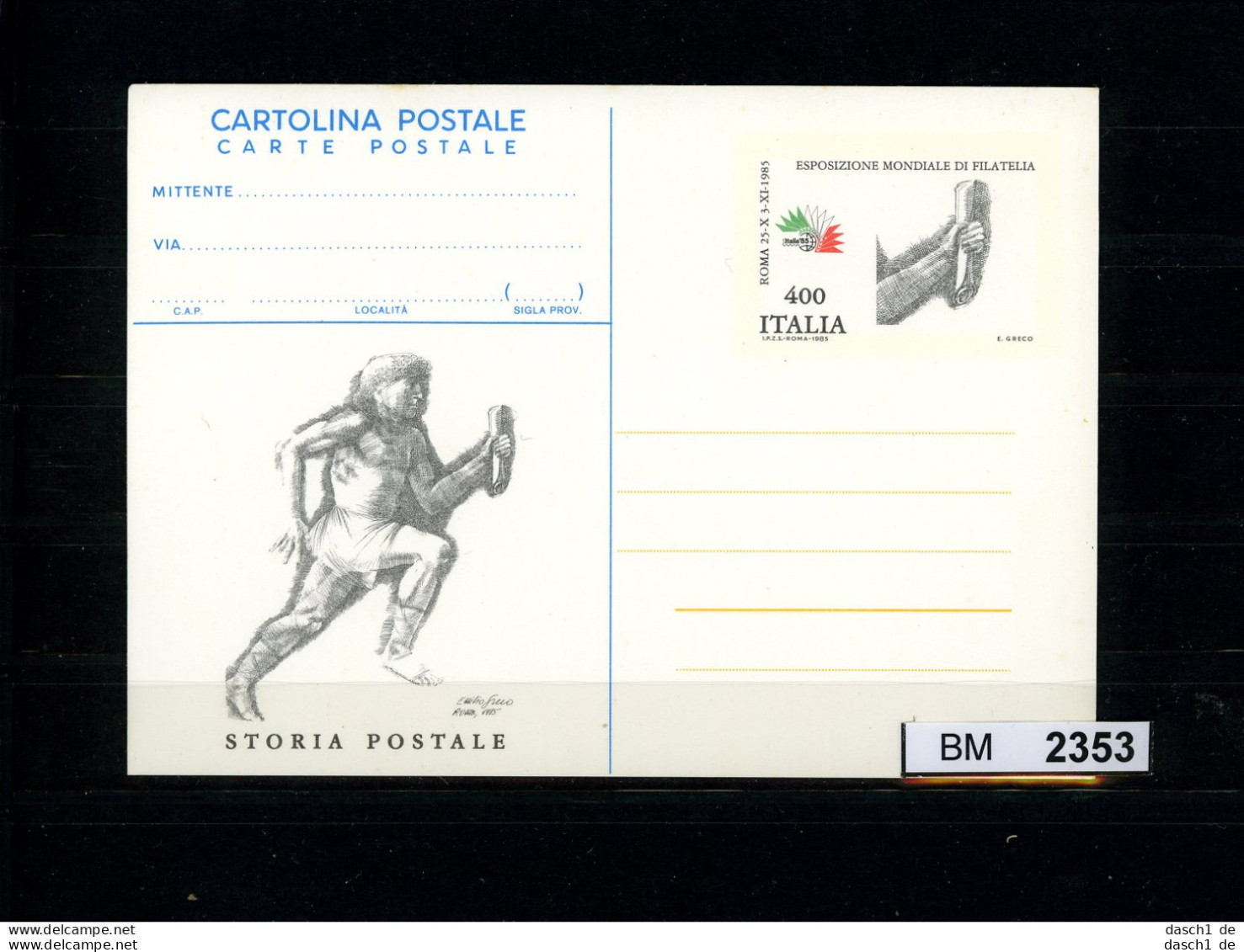 BM2353, Italien, Xx, Postkarte, 1985 - Postwaardestukken