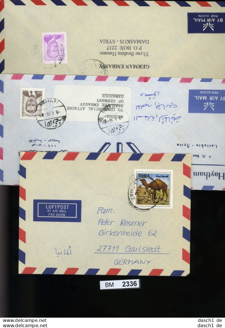 BM2336, Syrien, O,3 Echt Gelaufene Luftpostbriefe, Geschäftspost - Syrien