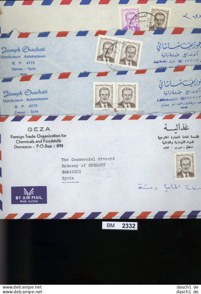 BM2332, Syrien, O,5 Echt Gelaufene Luftpostbriefe, Geschäftspost - Siria