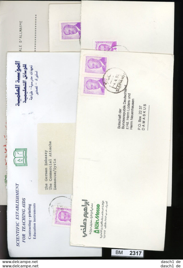 BM2317, Syrien, O, 5 Echt Gelaufene Briefe, Luftpost - Siria