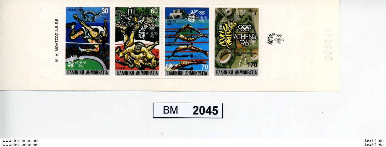 BM 2045, Griechenland, Xx, MH 11, Olympiade 1989 - Cuadernillos