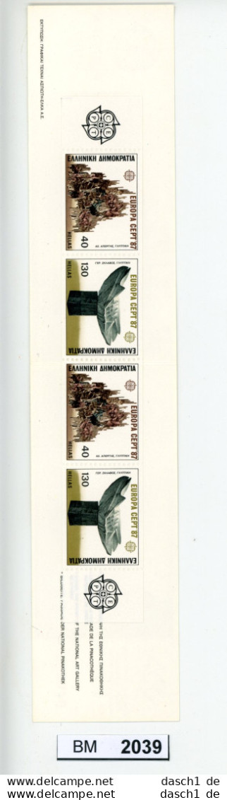 BM 2039, Griechenland, Xx, MH 6, Europa 1987 - Booklets