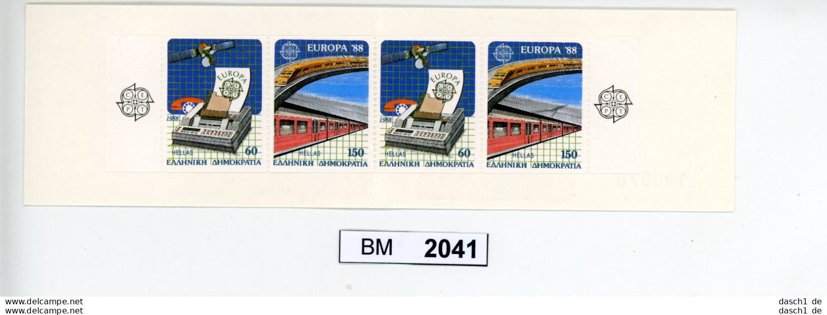 BM 2041, Griechenland, Xx, MH 8, Europa 1988 - Cuadernillos