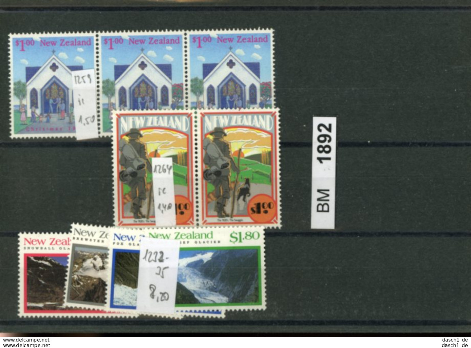 Neuseeland, Xx, Konvolut Auf A6-Karte - Unused Stamps