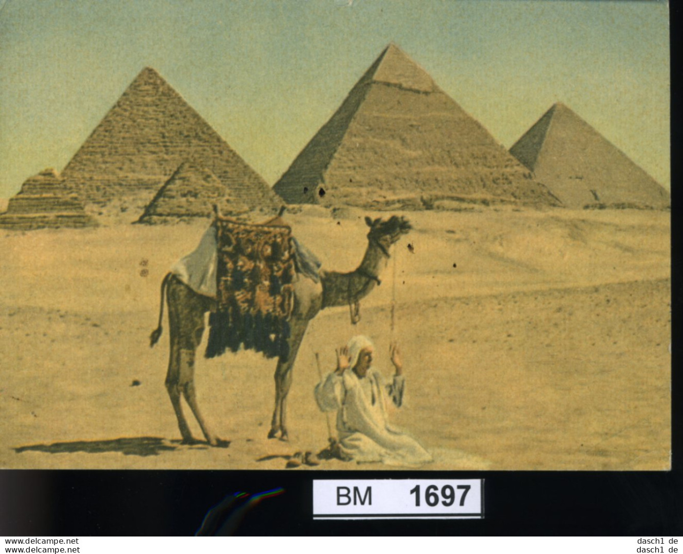 BM1697 Ägypten, O, AK Pyramiden Giza Gelaufen, MF, .30.11.1956, Giza - Baden-Baden - Covers & Documents