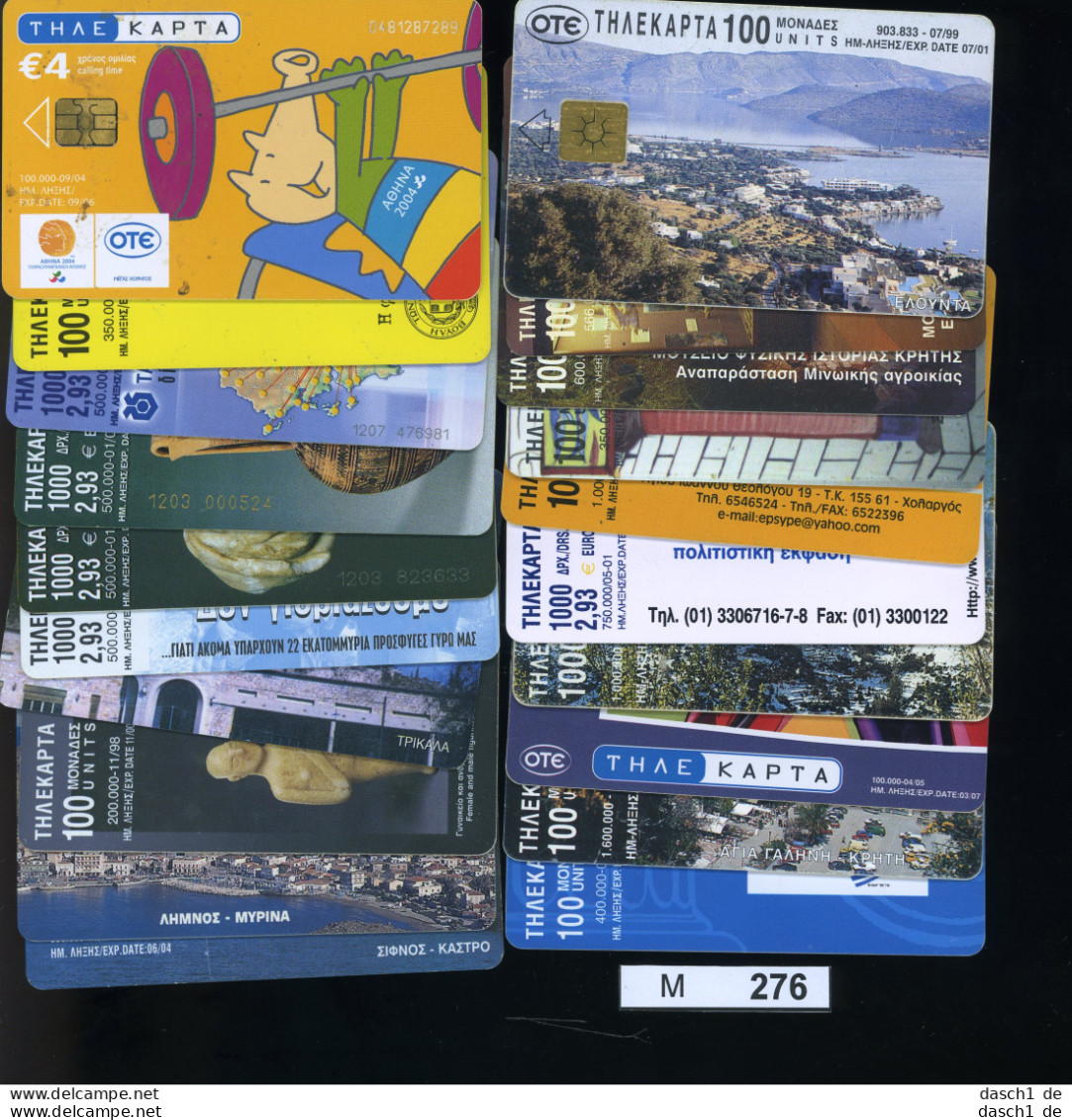 M276, Griechenland, 20 Telefonkarten Als Lot, Um Das Jahr 2000 - Greece