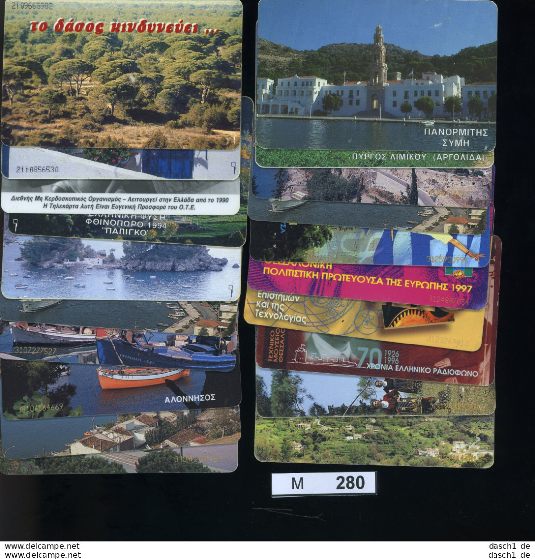 M280, Griechenland, 20 Telefonkarten Als Lot, Um Das Jahr 2000 - Grecia