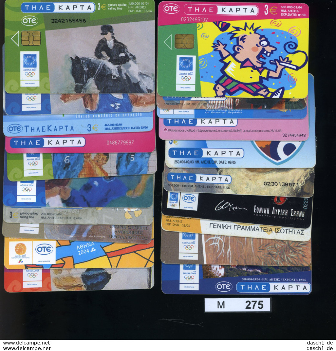 M275, Griechenland, 20 Telefonkarten Als Lot, Um Das Jahr 2000 - Grèce