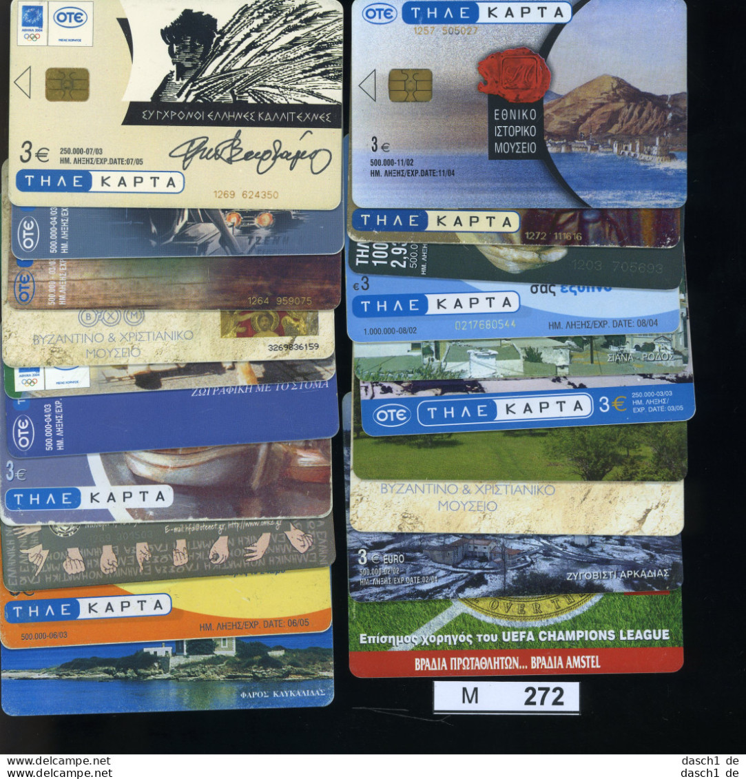 M272, Griechenland, 20 Telefonkarten Als Lot, Um Das Jahr 2000 - Grecia