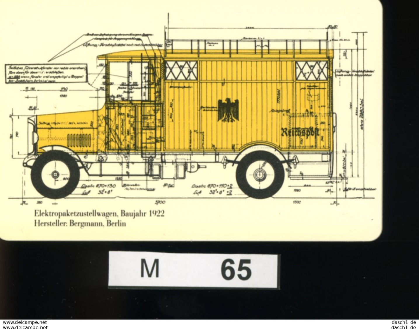 M065, Deutschland, TK, Sonderkarte Telekom Postauto, 20 EH, 1991 - X-Reeksen : Advertenties Van De D. Postreklame