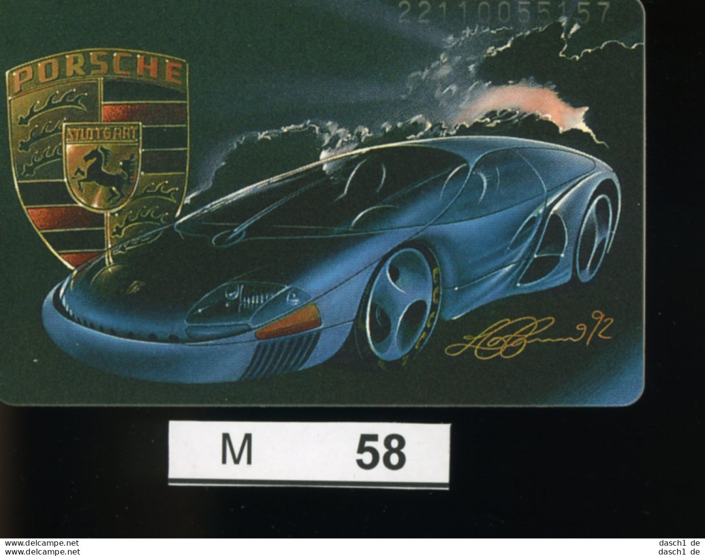 M058, Deutschland, TK, Sonderkarte Porsche / L. Colani, 12 DM, 1992 - K-Reeksen : Reeks Klanten