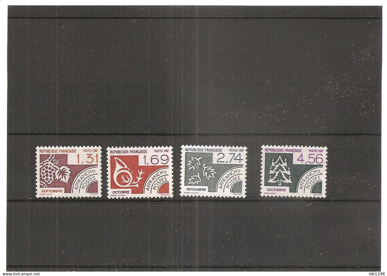 Timbres Neufs Sans Charniere Preobliteres 1987 N°194 197 Facial 1.57€ - 1964-1988