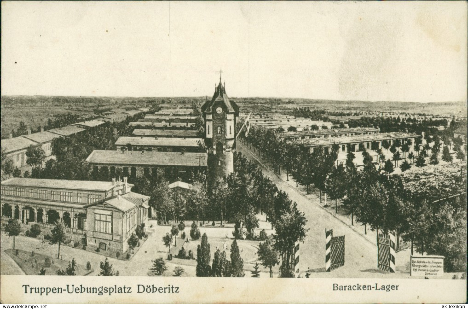 Ansichtskarte Dallgow-Döberitz Baracken-Lager, Truppenübungsplatz G1916 - Dallgow-Doeberitz